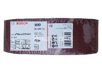 Купить ленту шлифовальную для ленточных машин Bosch 75 мм на 533 мм К100 B.f.W+P 2608606081